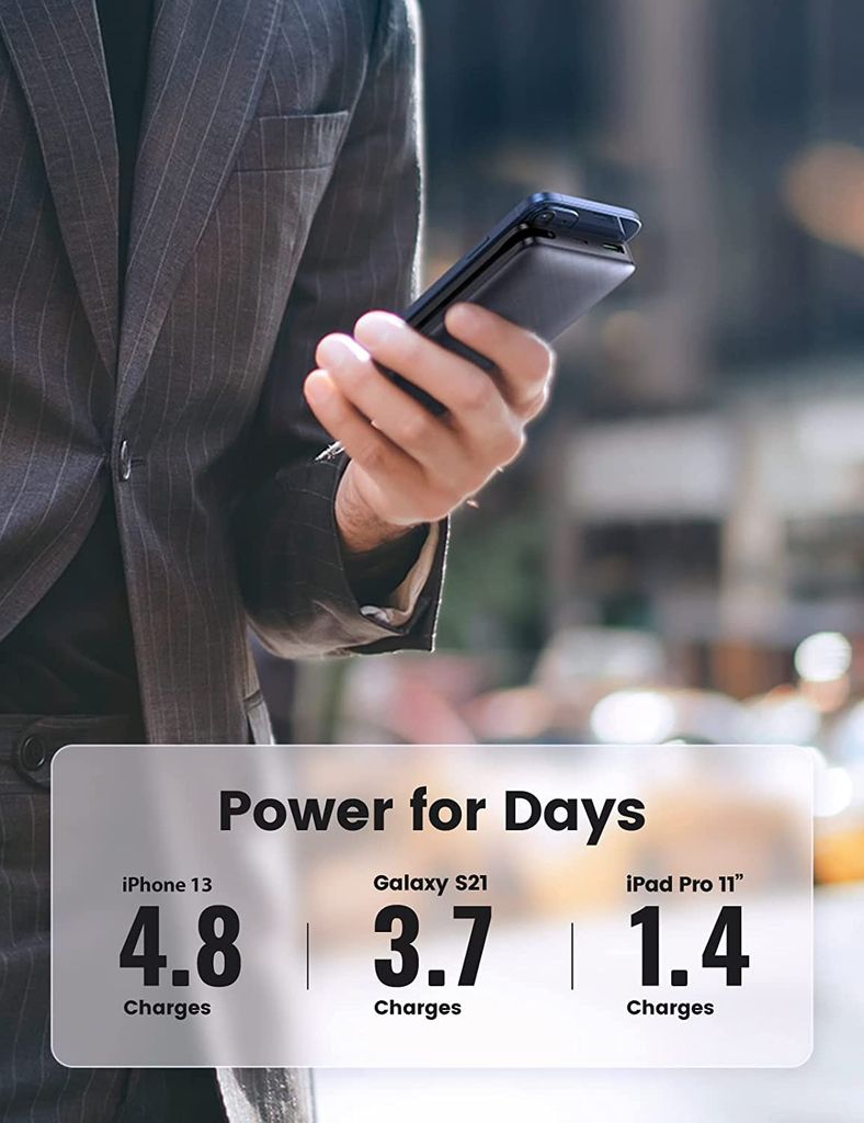 Pin sạc dự phòng Ugreen 10400 20.000mAh, tích hợp cáp Lightning Sạc nhanh 20W, tích hợp cáp Lightning