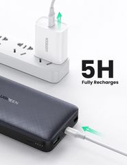 Pin sạc dự phòng Ugreen 10400 20.000mAh, tích hợp cáp Lightning Sạc nhanh 20W, tích hợp cáp Lightning