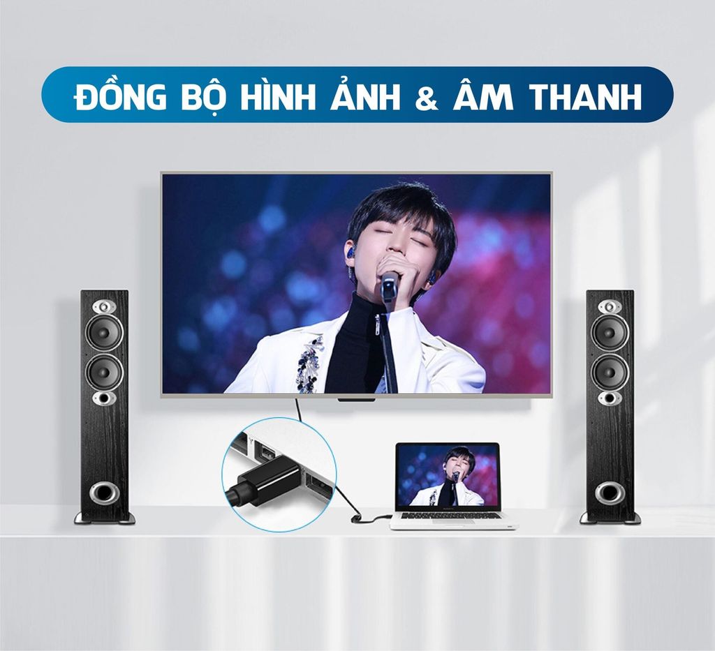 Cáp chuyển đổi Mini DisplayPort đực sang HDMI cái hỗ trợ 1080P dài 18cm UGREEN MD112.