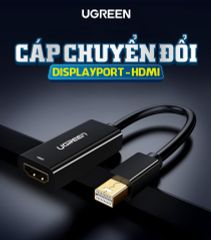 Cáp chuyển đổi Mini DisplayPort đực sang HDMI cái hỗ trợ 1080P dài 18cm UGREEN MD112.