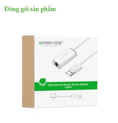 Cáp chuyển đổi USB sang 3.5mm hỗ trợ Micro UGREEN US206