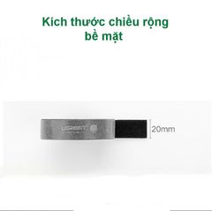 Dây dán Velcro UGREEN LP124 Tiện dụng màu xám, không xù lông – Hàng phân phối chính thức