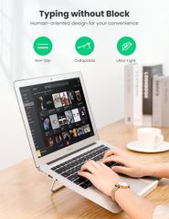 Giá đỡ laptop UGREEN LP230 – Khung gấp gọn, thiết kế siêu nhẹ – Dễ dàng điều chỉnh độ cao