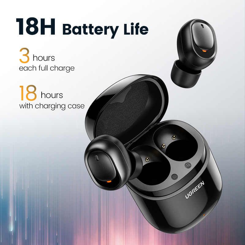 Tai nghe Bluetooth UGREEN 80311 – Âm thanh Hifi True Wireless chống nước IPX5 sạc 3 giờ nghe nhạc 18 giờ cổng sạc Micro USB