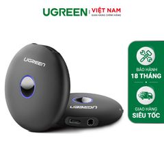 Bộ thu phát Bluetooth 5.0 UGREEN CM108 – Hỗ trợ âm thanh aptX,  kèm cổng kết nối audio 3.5mm – Hoạt động 12 giờ liên tục