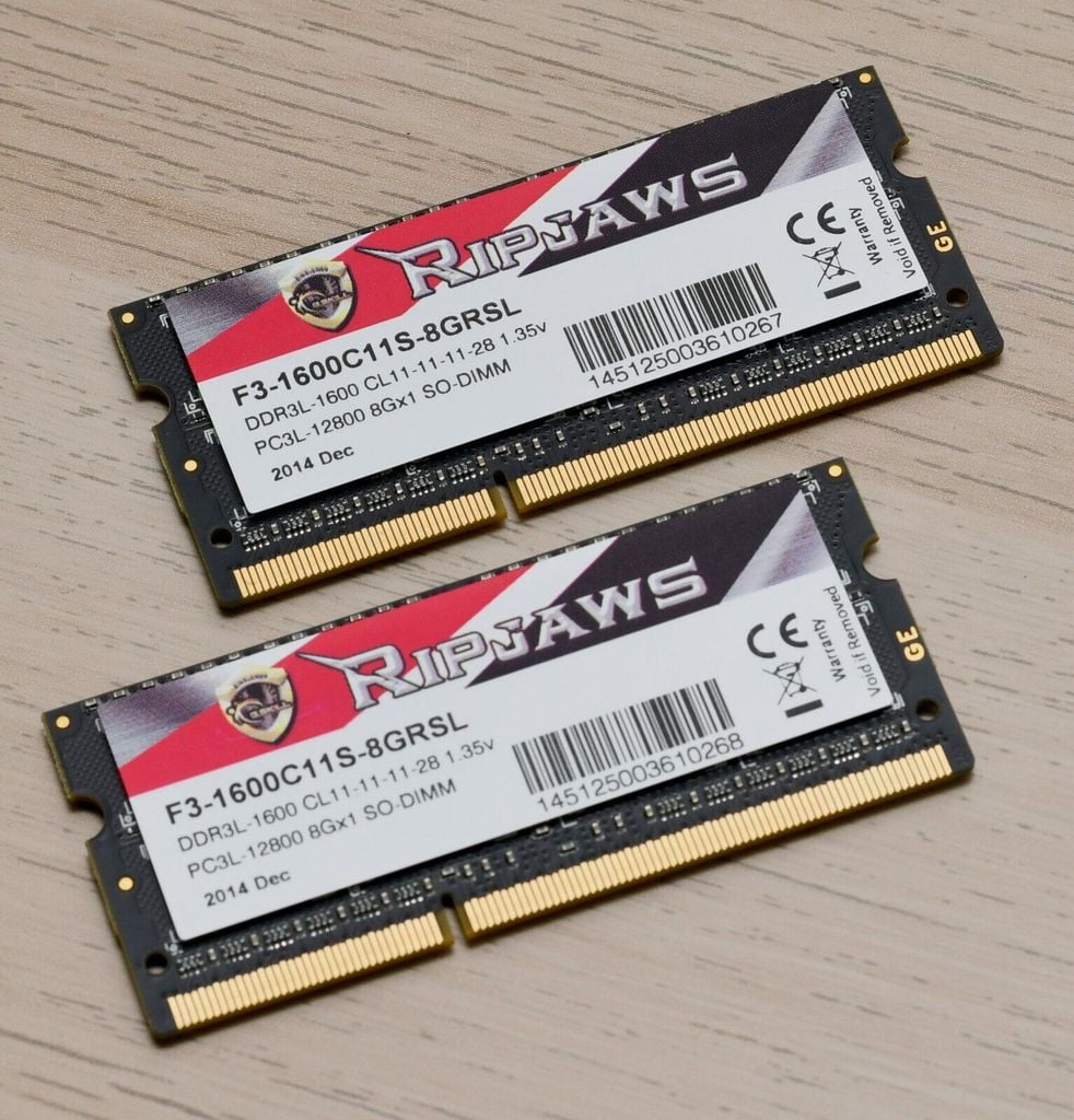 Ram Laptop G.Skill Ripjaws DDR3L 8GB 1600MHz 1.35v F3-1600C11S-8GRSL