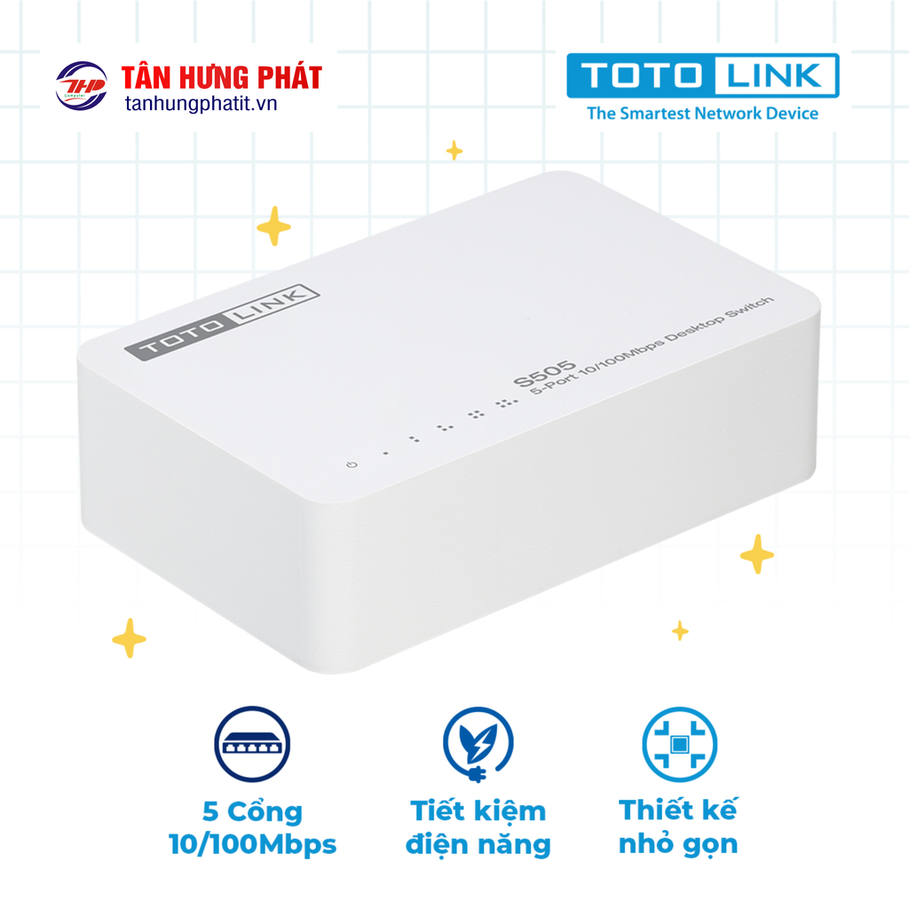Switch Totolink 5P 10/100Mbps S505 V5