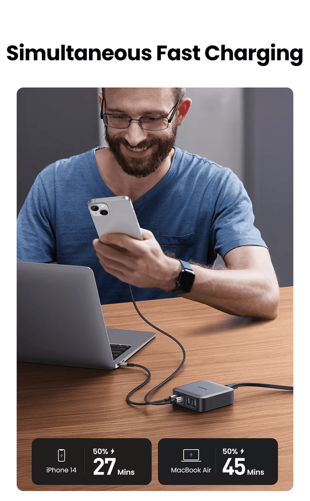 Sạc nhanh GaN 65W Ugreen CD327 2C2A