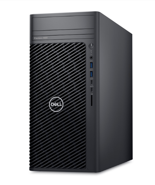 Máy tính trạm Dell Precision 3680 Tower, i9-14900, 32GB, 256GB SSD, 1TB SSD, NVIDIA T1000 8GB, KB, M, PSU 500W, Ubuntu, 3Y WTY