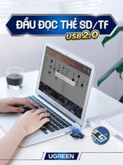 Đầu đọc thẻ nhớ UGREEN CM264 Đọc thẻ SD/TF chuẩn USB 2.0 – Tốc độ truyền 480Mbps Hỗ trợ tối đa lên đến 512GB