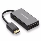 Cáp chuyển đổi đa năng 1 trong 3 từ Displayport đầu đực sang HDMI + VGA + DVI-D (24+1) đầu cái UGREEN DP110 20420