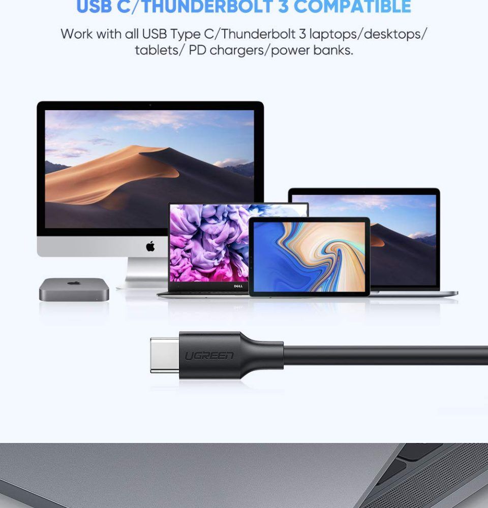 Cáp sạc nhanh Type C to Micro B UGREEN US312 | Truyền dữ liệu 5Gbps, 15W