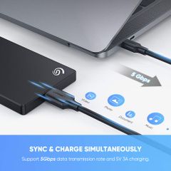 Cáp sạc nhanh Type C to Micro B UGREEN US312 | Truyền dữ liệu 5Gbps, 15W