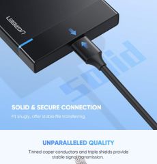 Cáp sạc nhanh Type C to Micro B UGREEN US312 | Truyền dữ liệu 5Gbps, 15W