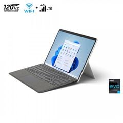 Microsoft Surface Pro 8 Platinum, i7 1185G7, 16GB RAM, 256GB SSD LTE 4G (Like New)