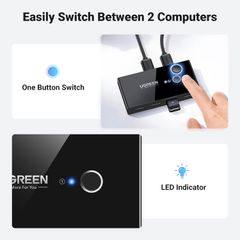 Switch chia sẻ máy in USB 3.0 Ugreen 30768 2 máy tính dùng chung máy in, máy Scan