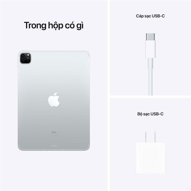 iPad Pro 12.9 M1 (256GB/12.9 inch/5G/Trắng/2021) (LL)