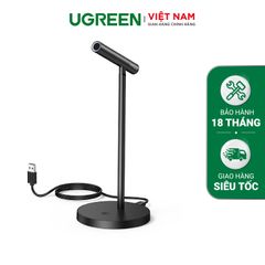 Micro để bàn UGREEN 10934 – Loại 360 độ thu đa hướng – Loại bỏ tạp âm tốt, âm thanh vòm 350 độ – Đế silicon chống xước, bám tốt mặt bàn