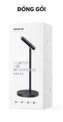 Micro để bàn UGREEN 10934 – Loại 360 độ thu đa hướng – Loại bỏ tạp âm tốt, âm thanh vòm 350 độ – Đế silicon chống xước, bám tốt mặt bàn