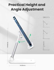 Giá đỡ điện thoại UGREEN LP373 – Thiết kế gấp gọn, mặt đệm silicon chống trầy xước