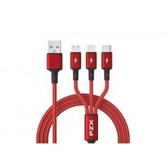 Cáp V138 PZX USB chuyển đổi ra Type C+Micro+Lightning