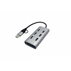 HUB CHUYỂN ĐỔI CỔNG USB+TYPE-C RA 7 CỔNG USB T-3628