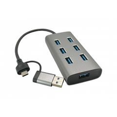 HUB CHUYỂN ĐỔI CỔNG USB+TYPE-C RA 7 CỔNG USB T-3628