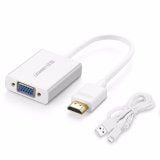 Bộ chuyển tín hiệu HDMI sang VGA kèm theo âm thanh dài 15CM UGREEN MM102 40212