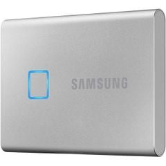 Ổ Cứng Di Động SSD Samsung T7 Touch Portable 1TB 2.5 inch USB 3.2 bạc (Đọc 1050MB/s - Ghi 1000MB/s) (MU-PC1T0S/WW)