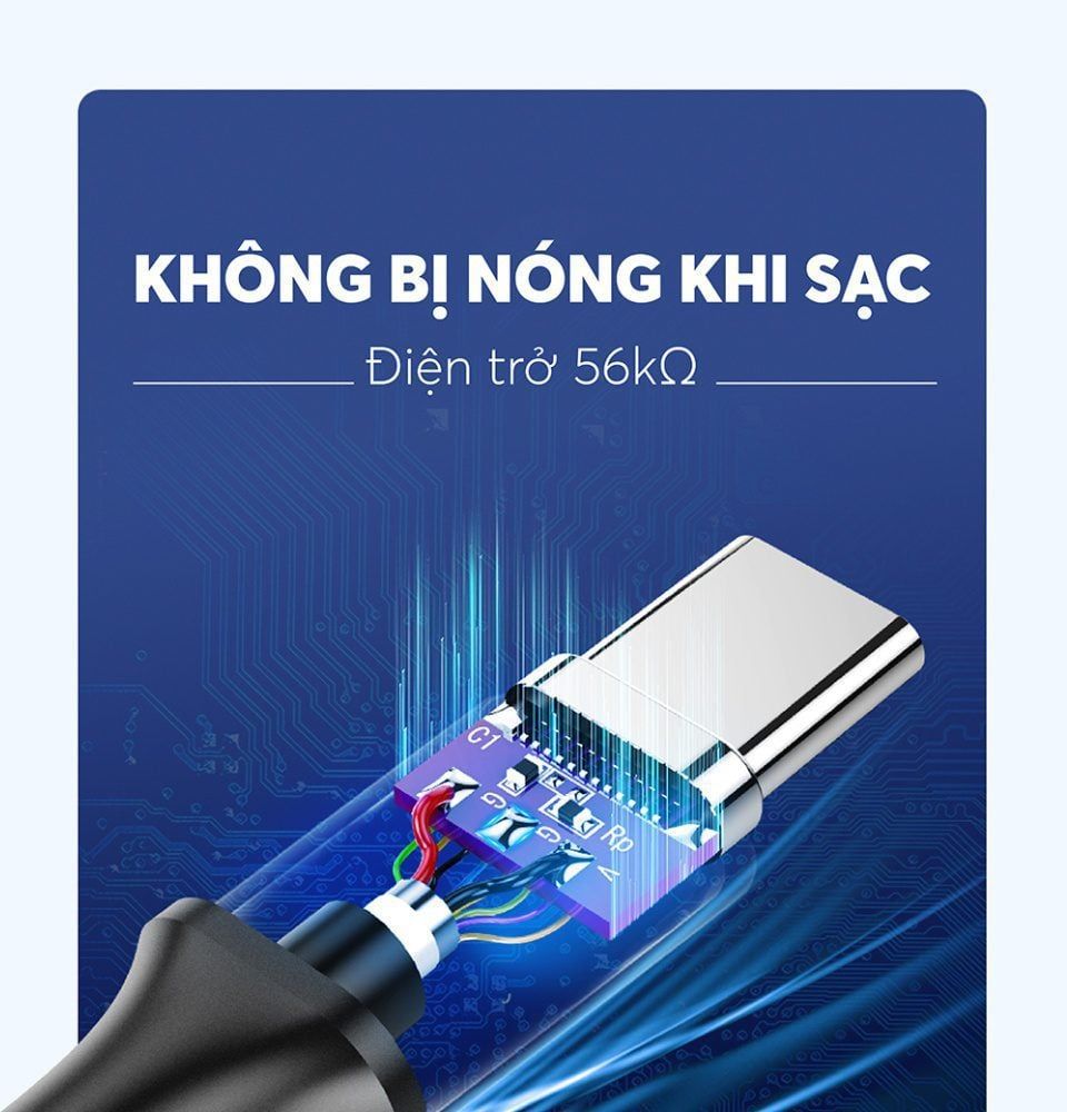 Cáp sạc nhanh và truyền dữ liệu Type C UGREEN US184