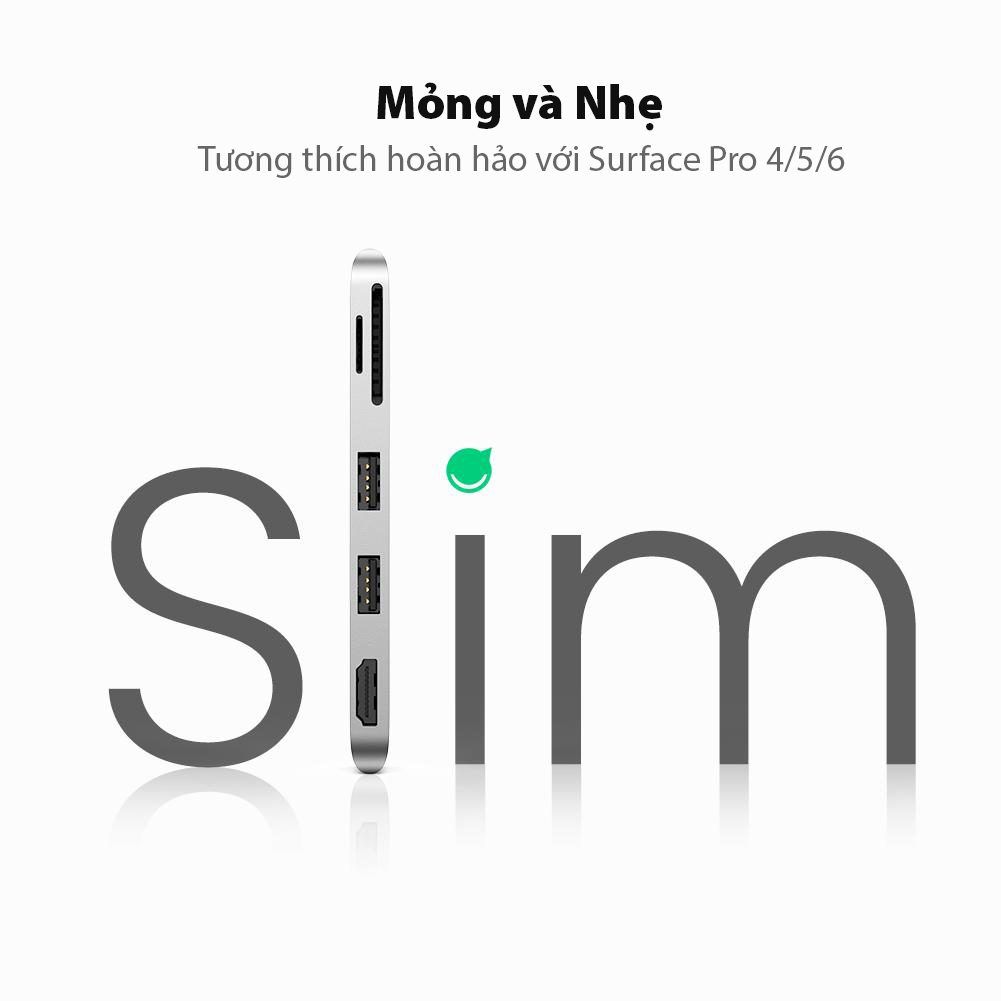 Hub chuyển đổi Surface Pro UGREEN CM273 – Chuyển sang HDMI/USB 3.0/SD/TF
