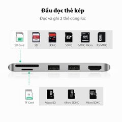 Hub chuyển đổi Surface Pro UGREEN CM273 – Chuyển sang HDMI/USB 3.0/SD/TF
