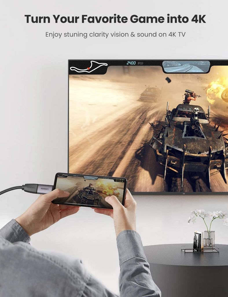 Đầu chuyển Type C sang HDMI UGREEN 70450 – Độ phân giải 4K @ 60HZ