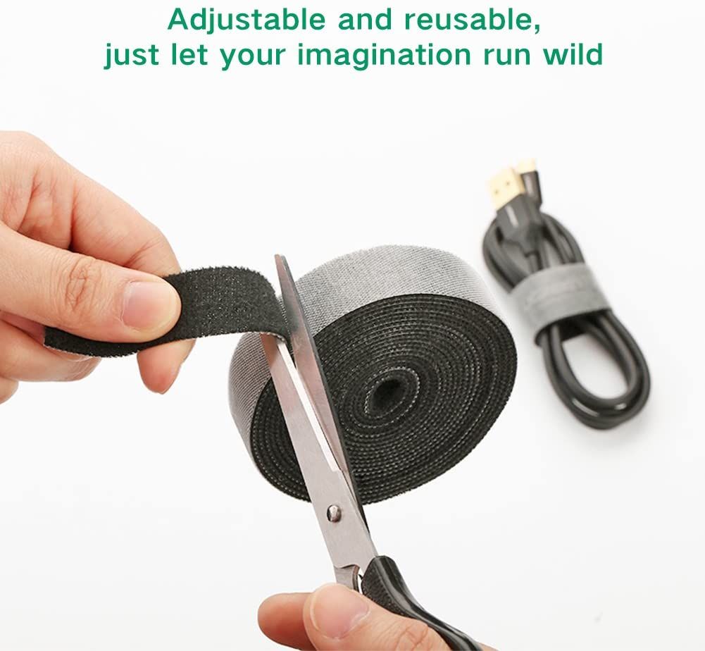 Dây dán Velcro UGREEN LP124 Tiện dụng màu xám, không xù lông – Hàng phân phối chính thức