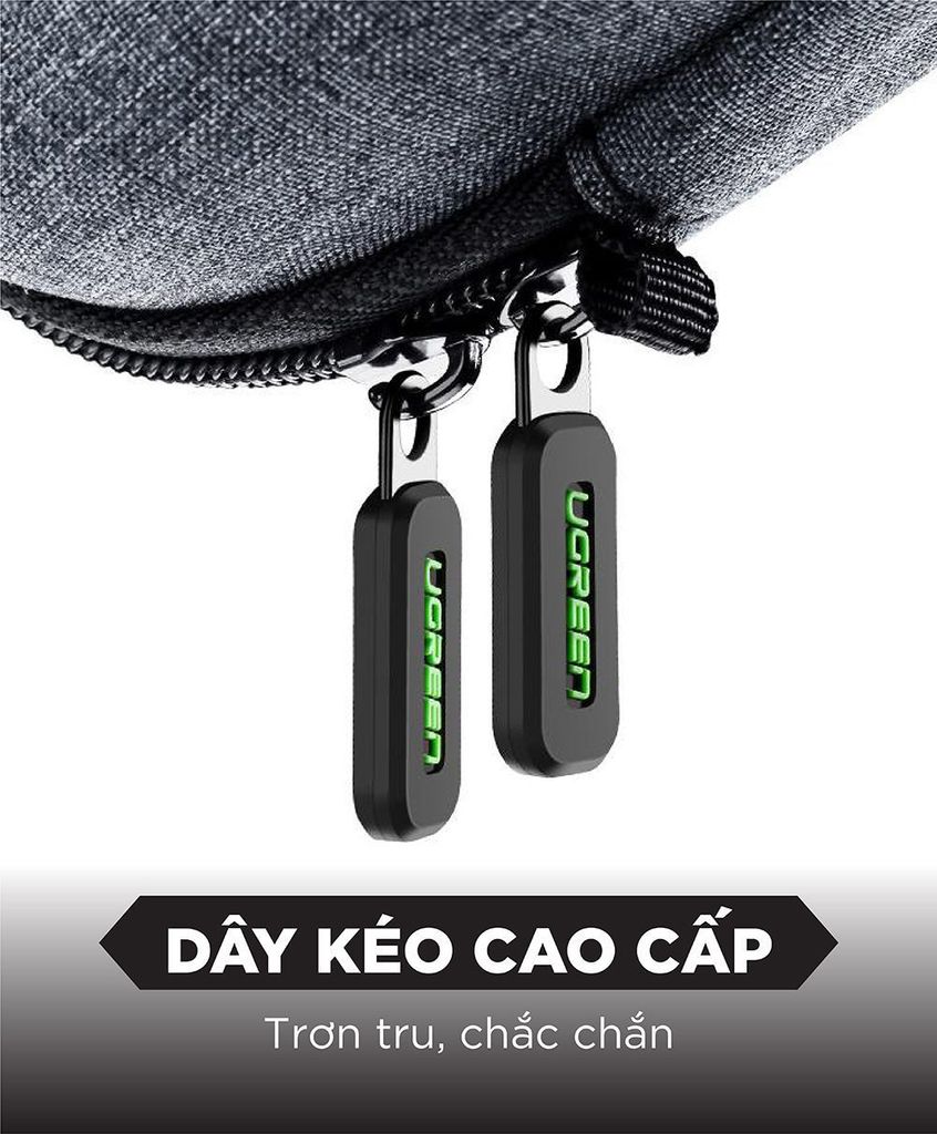 Hộp đựng phụ kiện UGREEN LP152 – Chất liệu vải chống thấm, chống shock – Quai xách tiện lợi