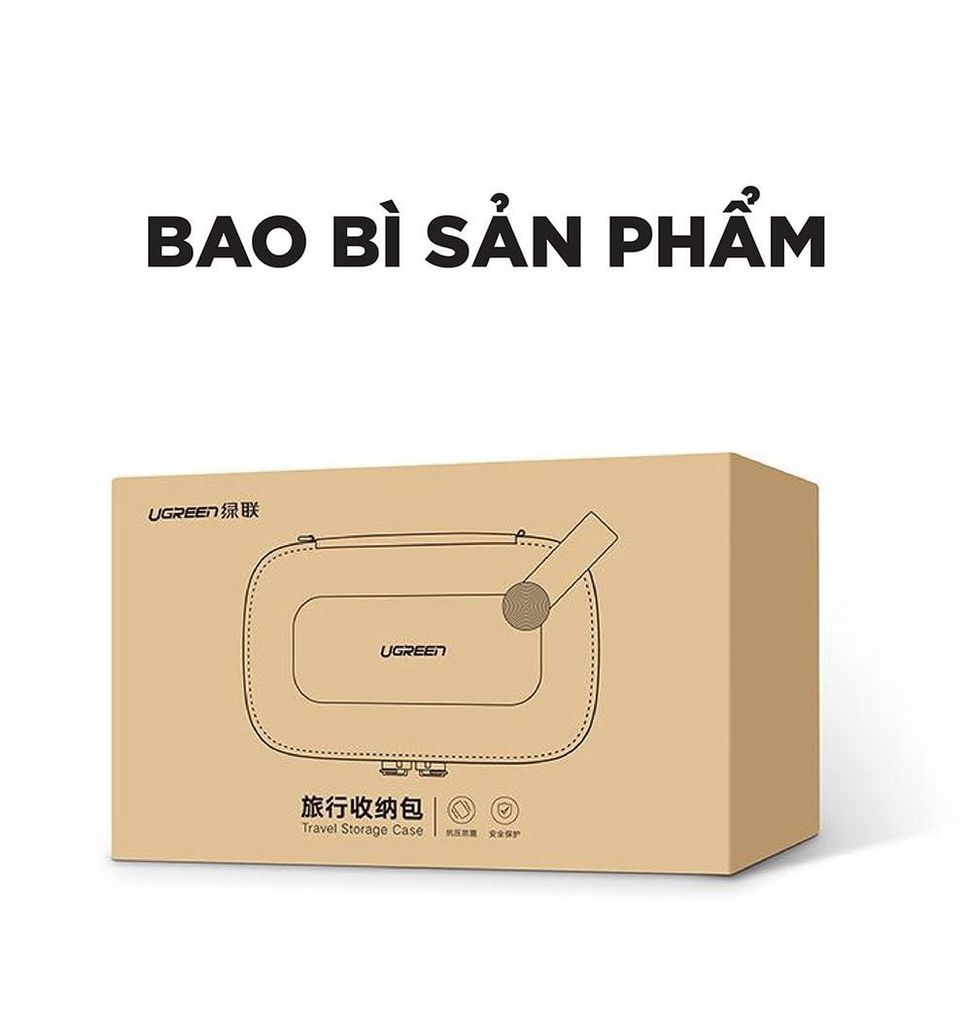 Hộp đựng phụ kiện UGREEN LP152 – Chất liệu vải chống thấm, chống shock – Quai xách tiện lợi