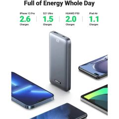 Pin sạc dự phòng 10000mAh UGREEN PB198 Ultra Slim Sạc nhanh 20W, Kèm cáp sạc Type C, Tương thích với Iphone, ipad, android