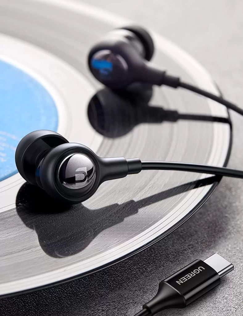 Tai nghe nhét trong có dây UGREEN EP103 Có micrô và điều khiển âm lượng cổng 3.5mm / Lightning / Type C