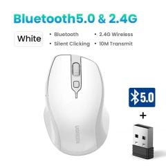 Chuột máy tính không dây UGREEN MU101 thiết kế công thái học siêu êm, Bluetooth 5.0