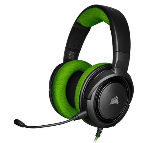 Tai nghe Corsair CORSAIR HS35 Stereo Green (CA-9011197-AP)