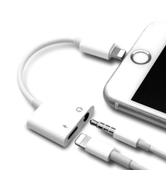 Cáp chuyển đổi tai nghe 2 đầu vừa sạc vừa nghe iphone ipad - jack chuyển đổi tai nghe từ lightning sang cổng loa 3.5mm dùng bluetooth