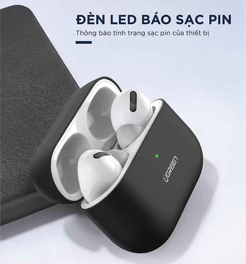 Vỏ case đựng Airpods Pro UGREEN LP234 – Hỗ trợ sạc không dây, chống trầy xước, bám vân tay – Hàng phân phối chính thức