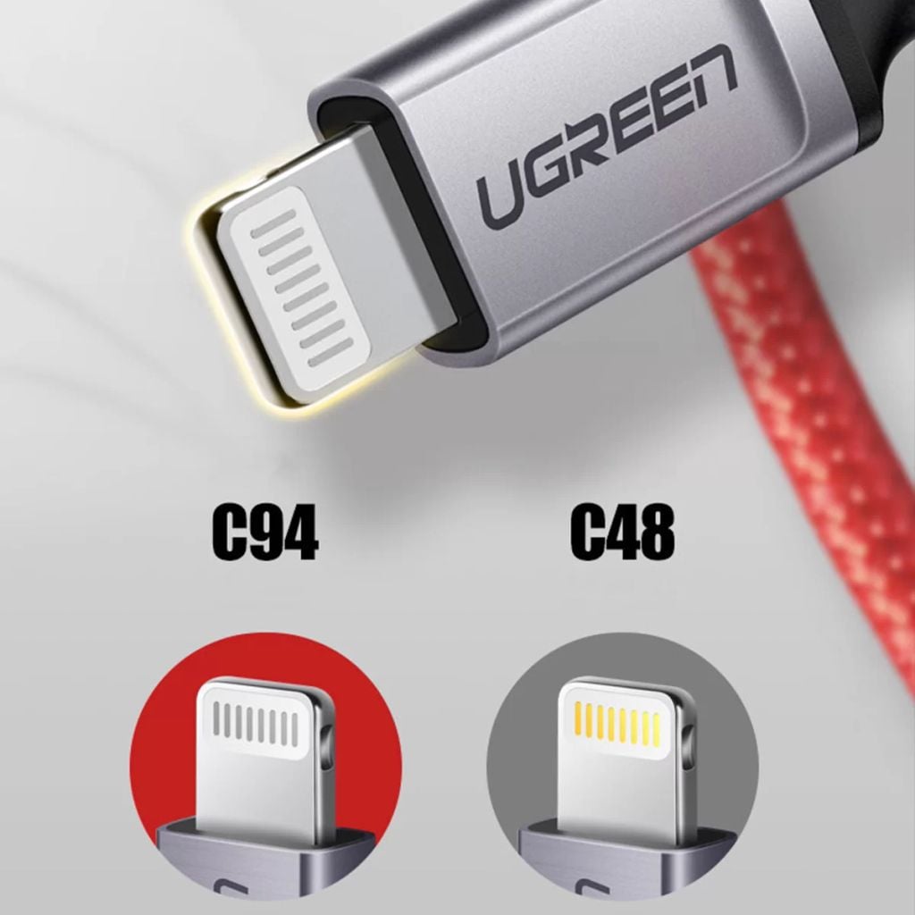 Cáp sạc nhanh Lightning Ugreen US298 – Sạc Nhanh, Truyền Dữ Liệu, 1M