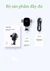 Sạc không dây trên ô tô UGREEN CD157 Cắm khe gió điều hòa trên xe hơi dùng cho màn hình từ 4.7-6.2 inch như iPhone 8/X/samsung galaxy S9+…