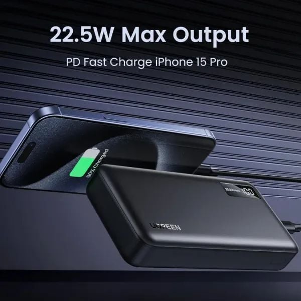 Pin Sạc Dự Phòng Năng Lượng Cao UGREEN PB312 – 20000mAh Sạc Nhanh Hai Chiều