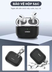 Vỏ case đựng Airpods Pro UGREEN LP234 – Hỗ trợ sạc không dây, chống trầy xước, bám vân tay – Hàng phân phối chính thức