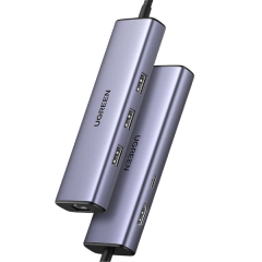 Hub USB-C ra HDM 4K@30Hz , PD 100W Ugreen 15598 USB A+HDMI+RJ45+PD Converter 4K@30Hz  with PD