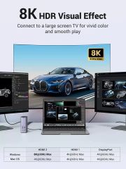 Bộ chuyển đổi Type C Ugreen 90325 đang năng 12-in-1 MicroSD, DisplayPort, Ethernet, HDMI, USB 3.2 Gen 1, Secure Digital Card, USB 3.2 Gen 2