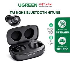 Tai nghe Bluetooth TWS UGREEN WS100; Âm thanh Hifi True Wireless, chống nước IPX5; Sạc đầy trong 15 phút, 27h Playtime