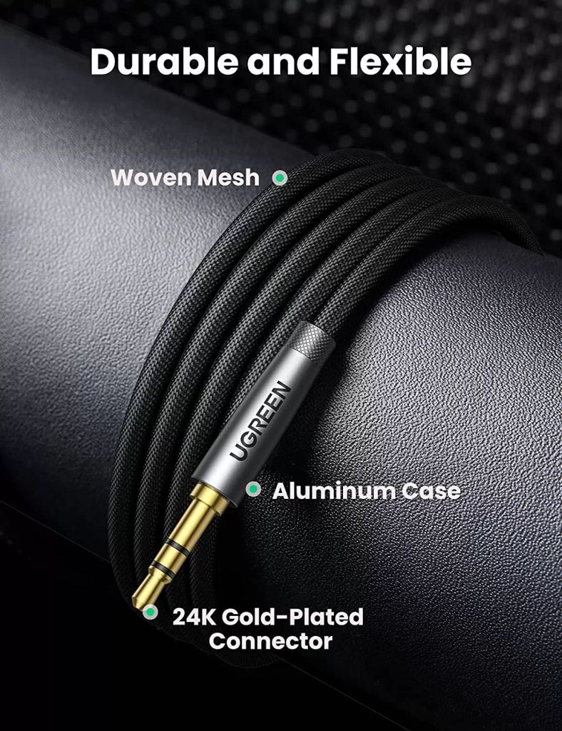 Cáp nối dài 3.5mm dây bện Không hỗ trợ Mic Ugreen AV190